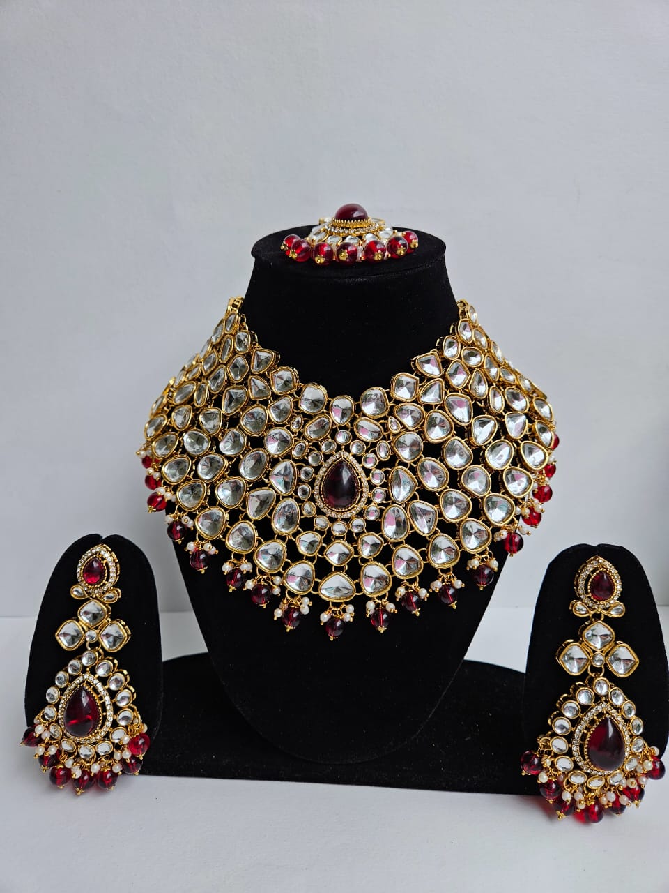 Majestic Red & Kundan Bridal Choker Set