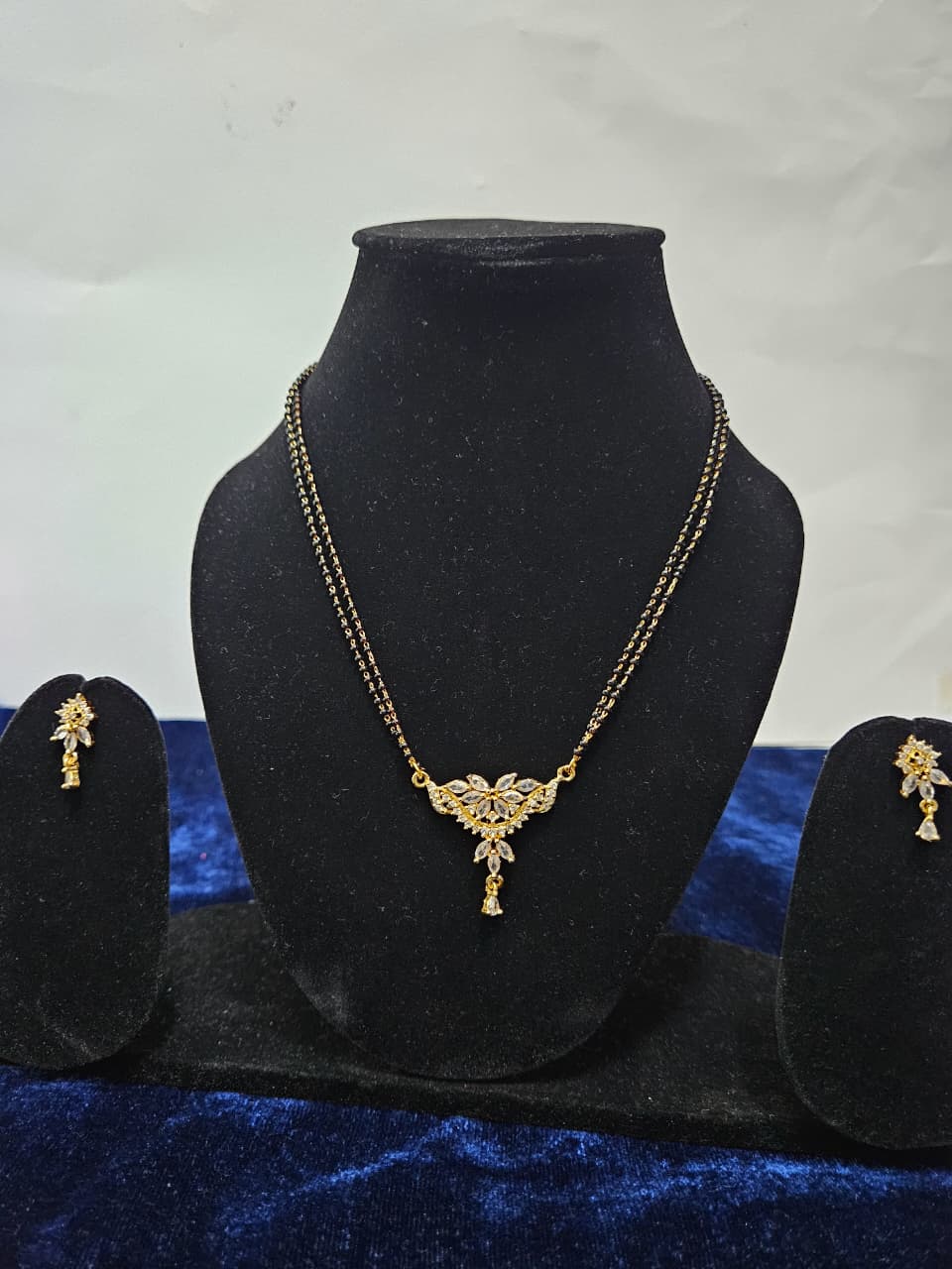 Elegant Modern Mangalsutra with Cubic Zirconia Set