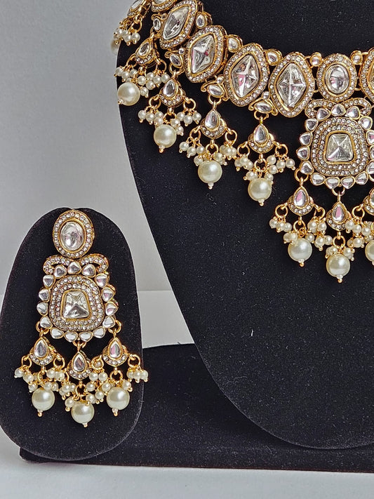 Maharani Polki Pearl Choker Set