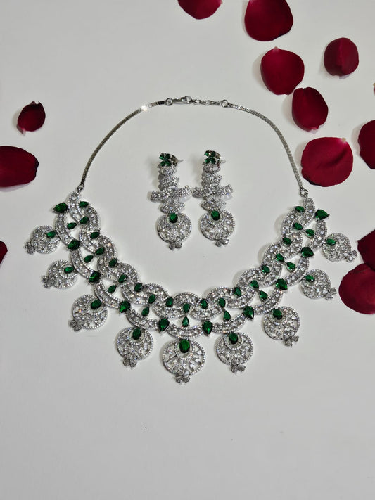 Emerald Majesty Bridal Necklace Set