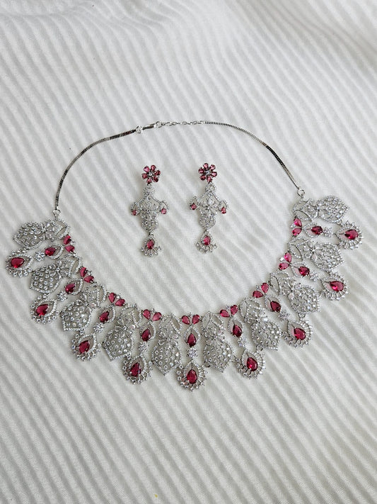 Royal Ruby Elegance Necklace Set
