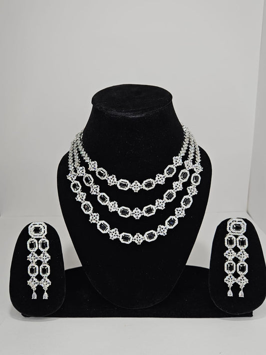 Regal Black Elegance Necklace Set