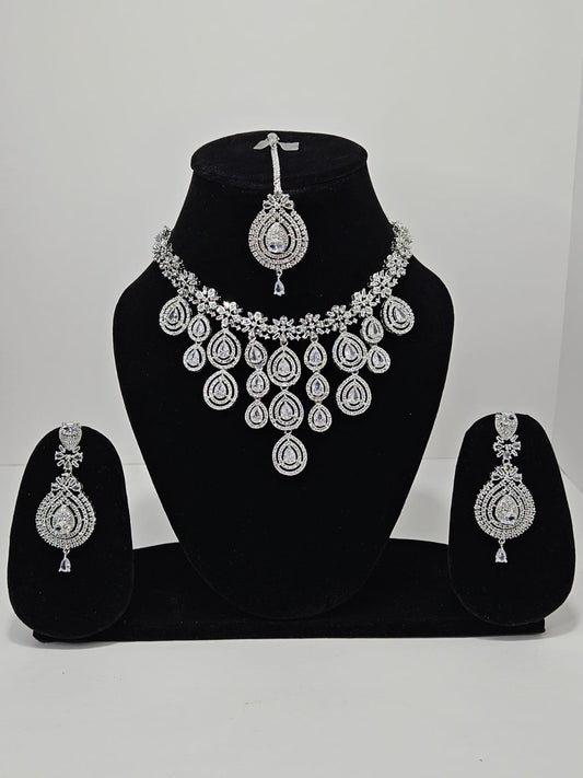 Regal Radiance Zircon Necklace Set