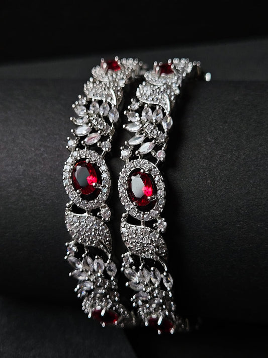 Royal Bloom – Ruby & Diamond Bangles