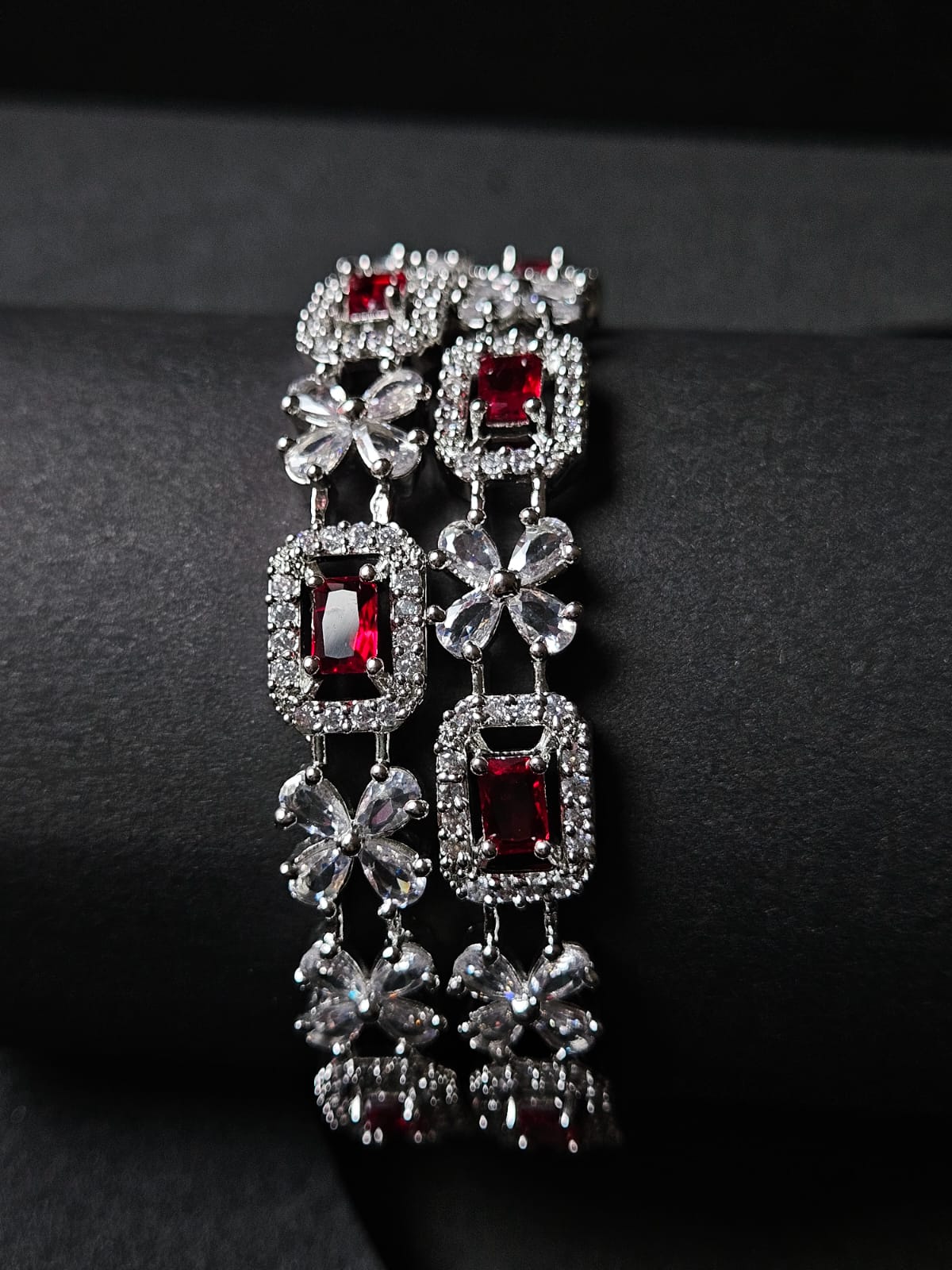 Crimson Royale – Ruby & Diamond Elegance Bangles
