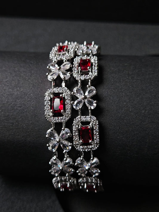 Crimson Royale – Ruby & Diamond Elegance Bangles