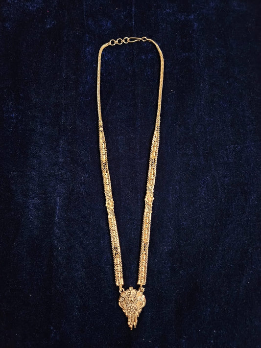 Bridal Gold Mangalsutra Style Necklace | Wedding Jewelry