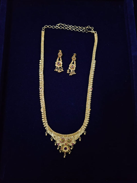 Elegant Temple Jewelry Necklace with Earrings