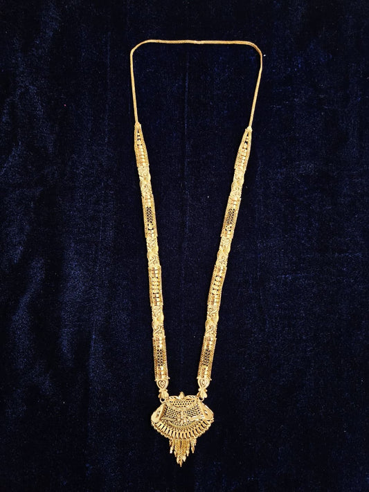 Ornate Gold Peacock Necklace with Filigree Chain