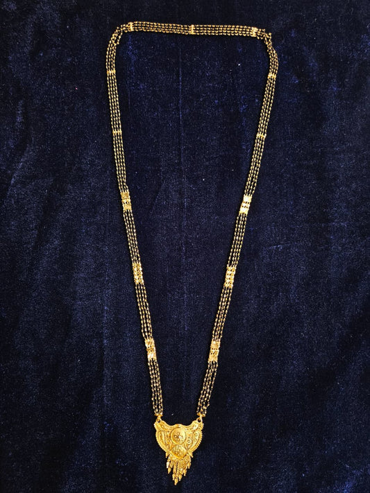 Classic Black Bead & Gold Mangalsutra