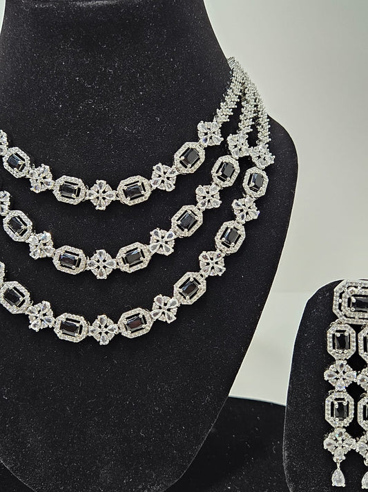 Regal Black Elegance Necklace Set