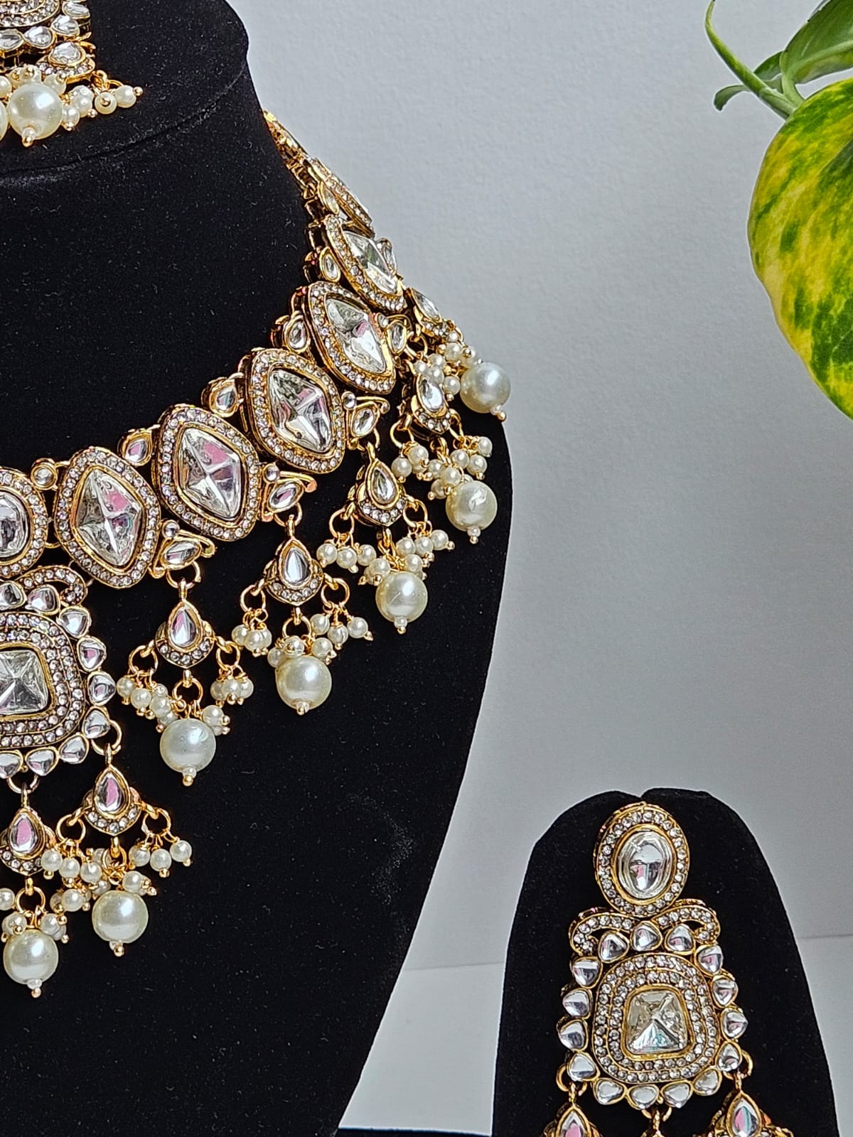Maharani Polki Pearl Choker Set